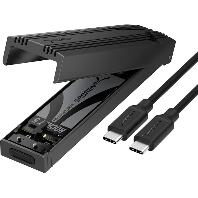 SABRENT USB-C NVMe Enclosure & Reader, M.2 PCIe SSD, 10Gbps (EC-PNVO) 